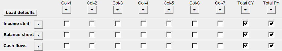 8. Switch column(s) on/off