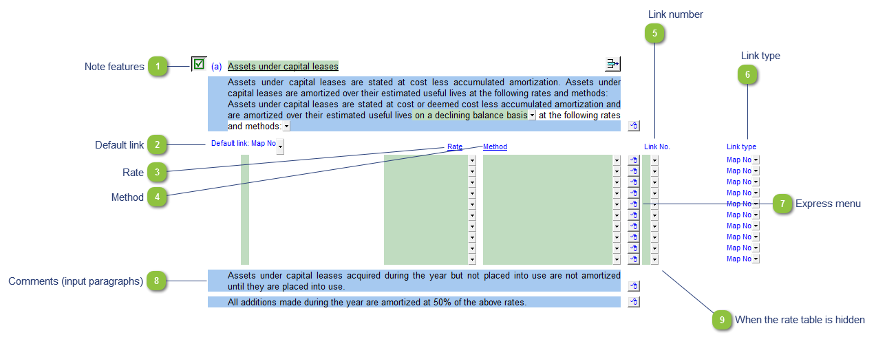 Assets under capital leases policy