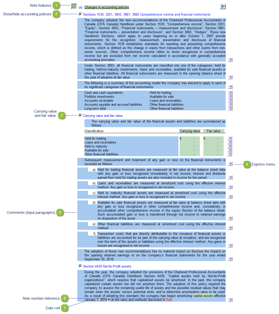 Changes in accounting policies