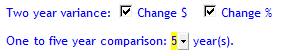 7. Summary of balance(s) column settings