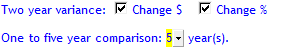 6. Summary of balance(s) column settings
