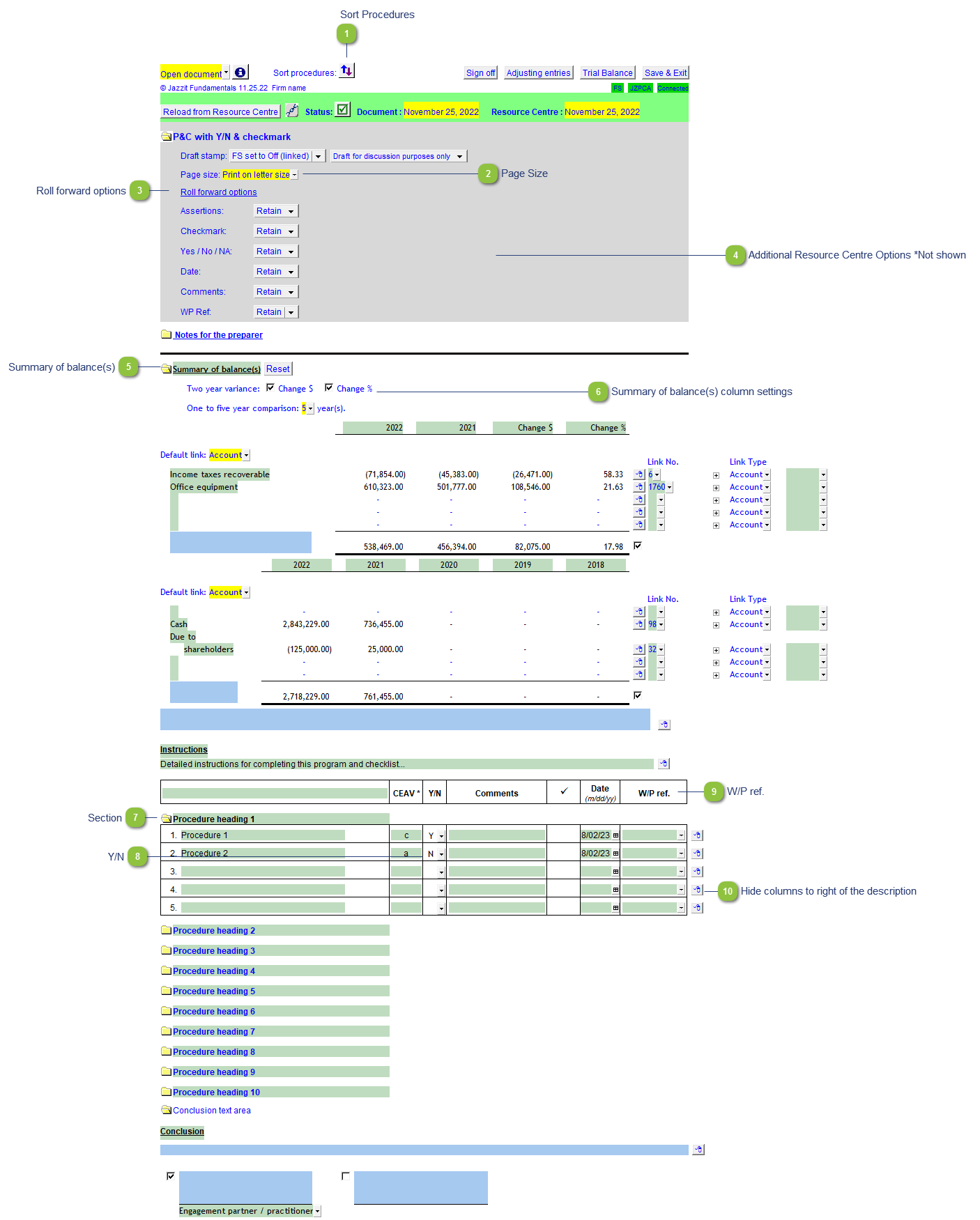 Checklist with Y/N & checkmark (JZPCA)