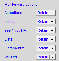 3. Roll forward options
