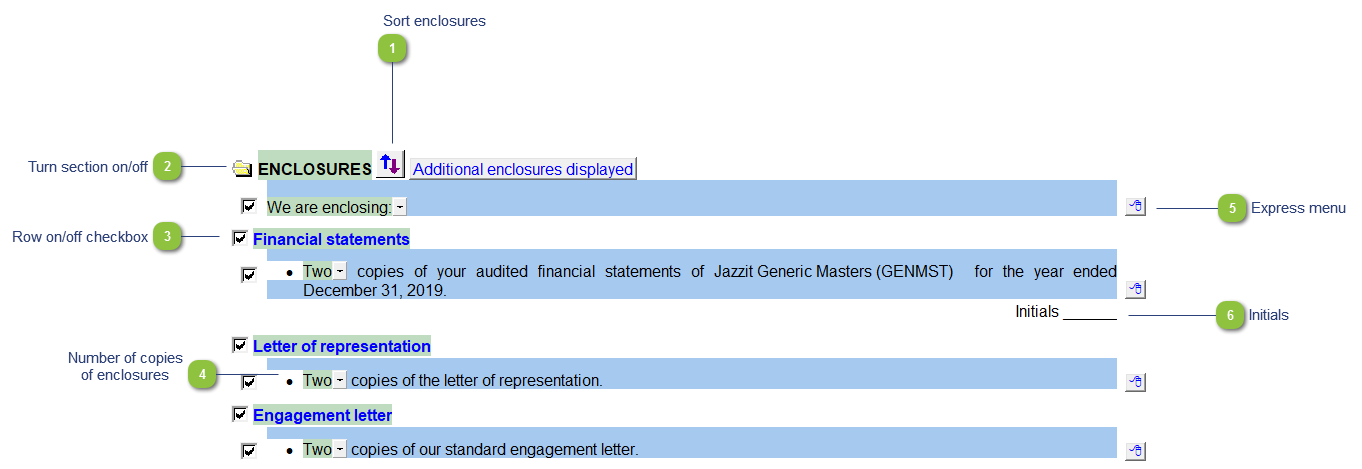 Client Enclosure Letter Highlight