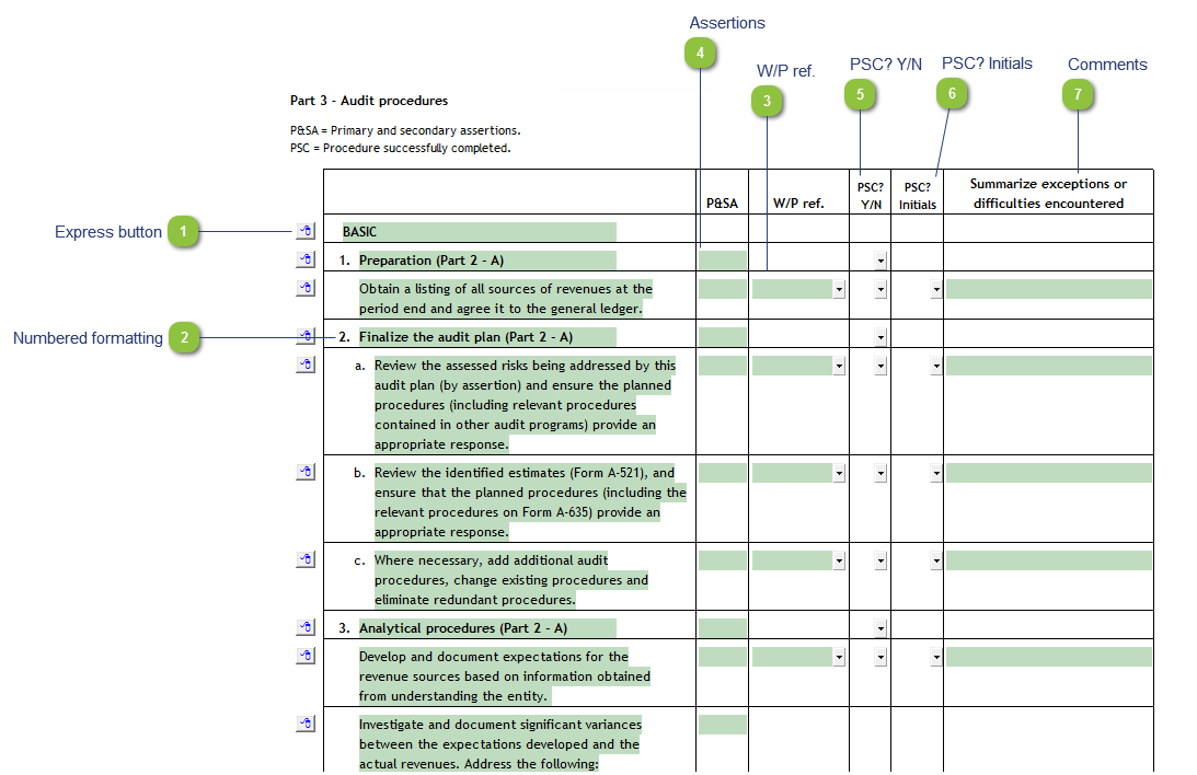 Common Checklist Features 