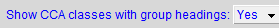 4. Show CCA classes with group headings