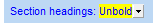 9. Section headings