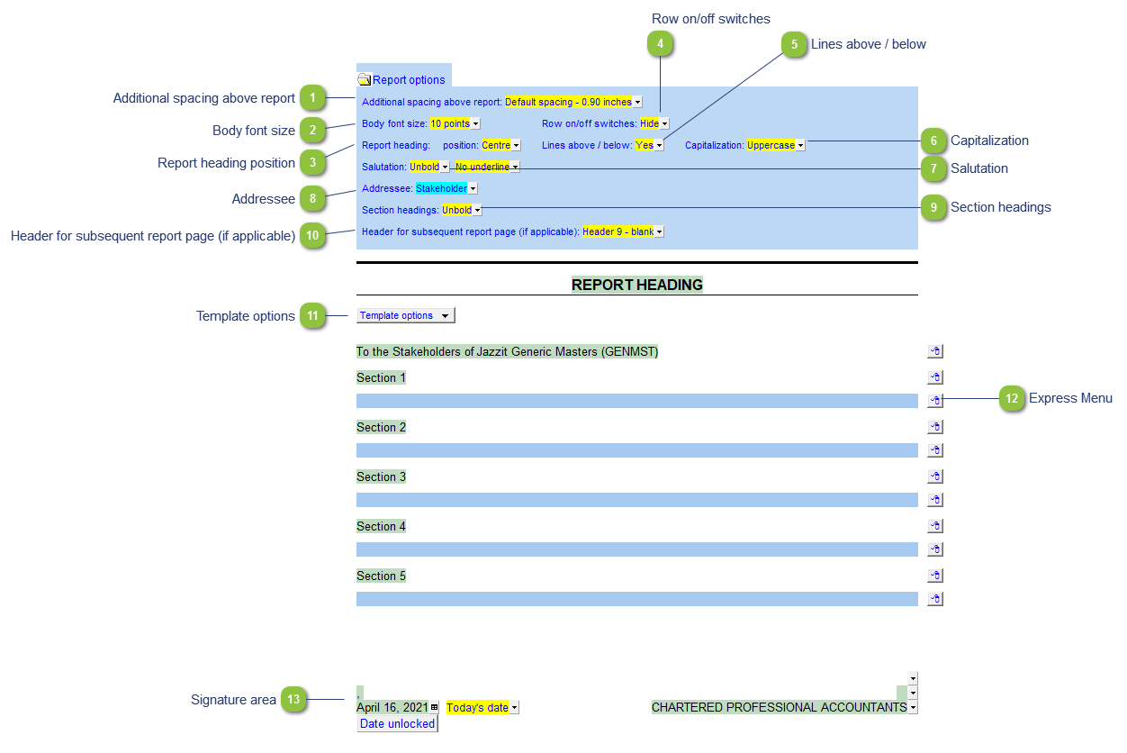 Custom report
