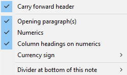 2. Other Note Options
