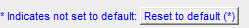 1. Reset to default