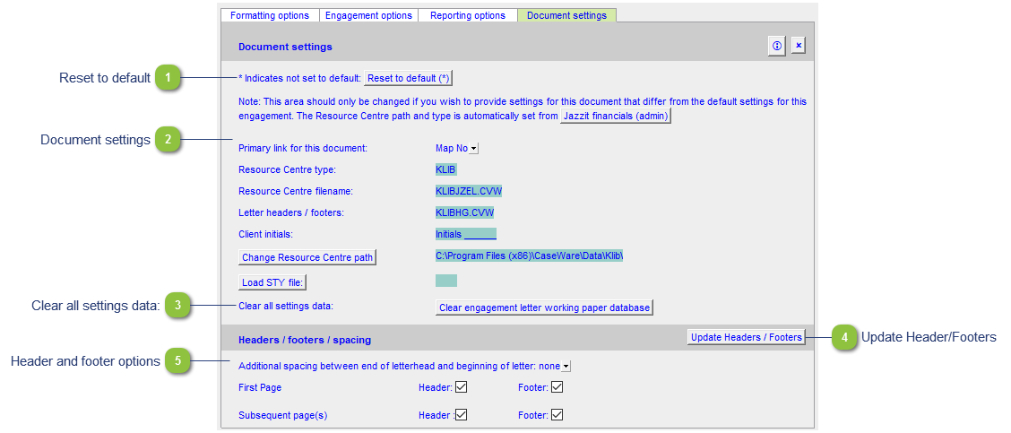 Document Settings