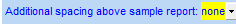 4. Additional spacing above sample report