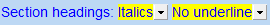 10.  Section headings