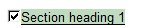 3. Section heading format