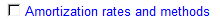 10. Amortization rates and methods