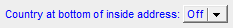 3. Country at bottom of inside address