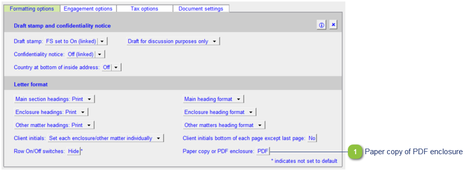 Formatting Options