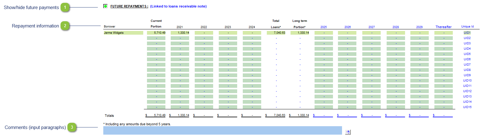 Future Repayments