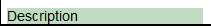 15. Description column heading