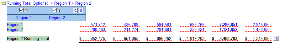 11. Running totals options
