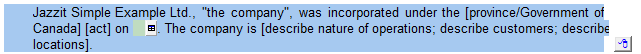 2. Comments (input paragraphs)