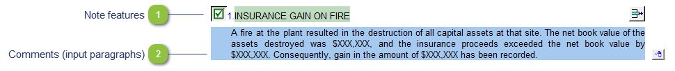 Insurance gain on fire