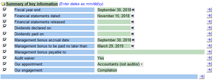 1. Summary of key information