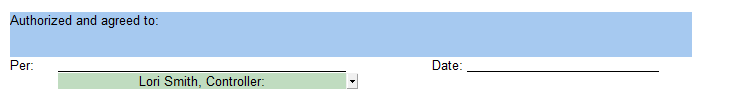 7. Client approval signature block