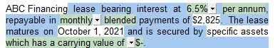 2. Debt information