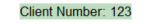 1. Client Number