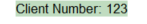 1. Client Number