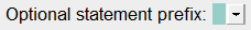 5. Optional statement prefix