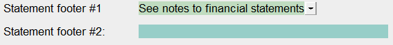 6. Statement footers