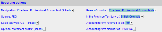 2. Reporting options