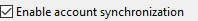 6. Enable account synchronization