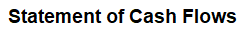 1. Statement of Cash Flow title