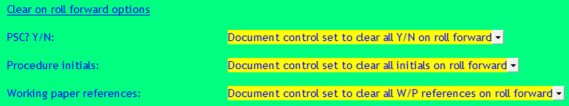 18. Cleared on roll forward options