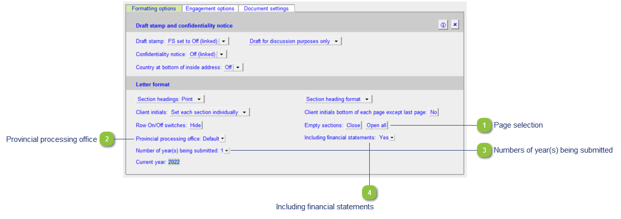 Template Specific Engagement Options