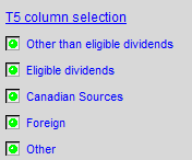 2. T5 column selection