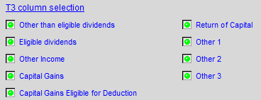 3. T3 column selection