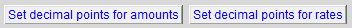5. Set decimal points