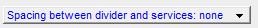 1. Spacing between divider and services