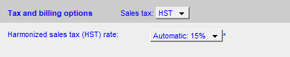 6. Tax settings