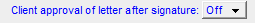 3. Client approval of letter