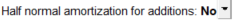 7. Half normal amortization for additions