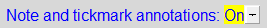 2. Note and tickmark annotations