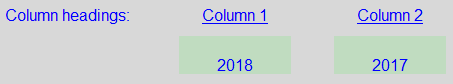4. Column headings