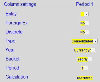 6. Column settings