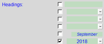 7. Column headings